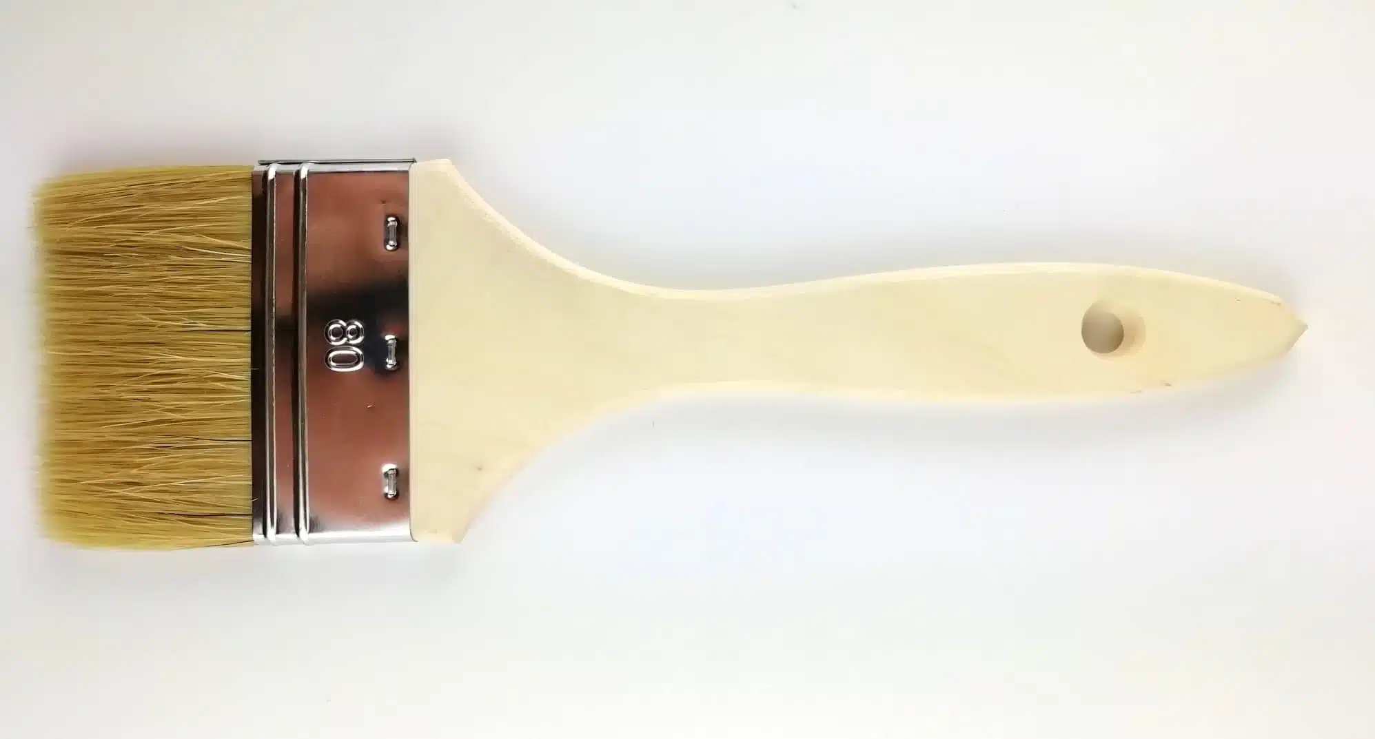 pinceau bois brut 80mm