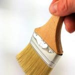 pinceau large 80mm à manche en hêtre vernis