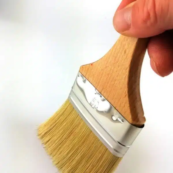 pinceau large 80mm à manche en hêtre vernis