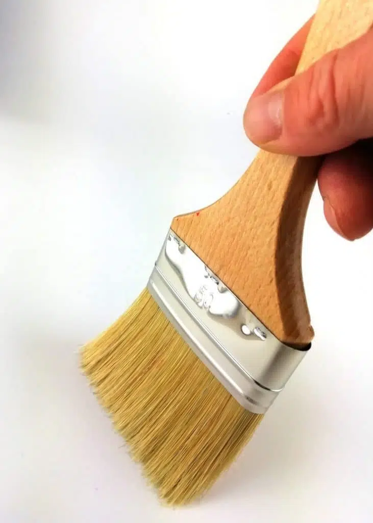 pinceau large 80mm à manche en hêtre vernis