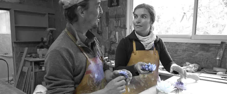 Sophie et Guillaume Le Penher créateurs de la boutique Sol-éco