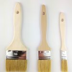 lot de 3 pinceaux manches peuplier brut