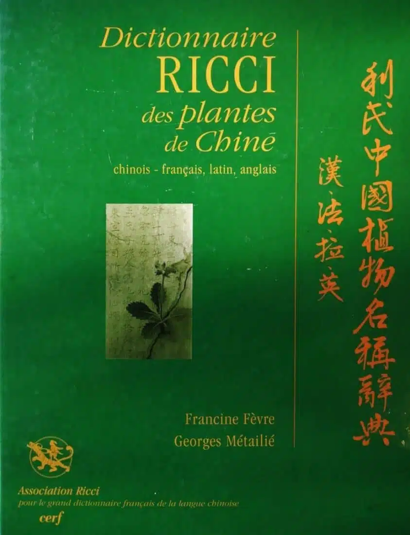 couverture du dictionnaire Ricci des plantes de Chine