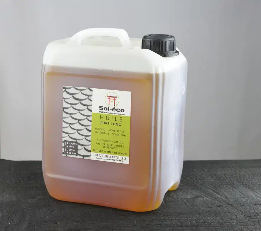 bidon d'huile pure tung de 5 Litres