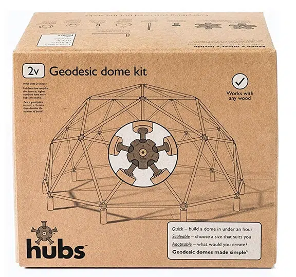 Kit de dôme géodésique dans son emballage