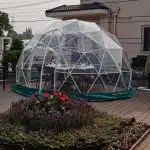 serre dôme géodésique avec PVC cristal transparent
