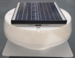 Ventilateur avec panneau solaire pour extraction d'air dôme géodésique habitable