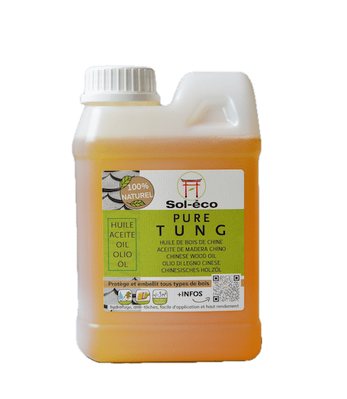 nouveau bidon d'huile de tung pure